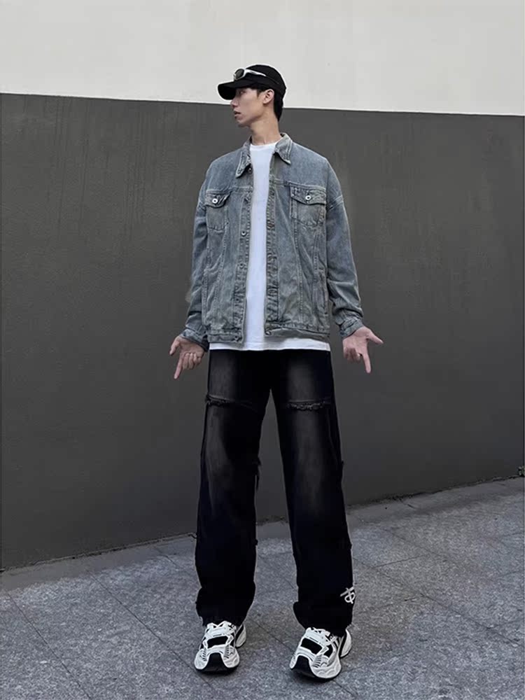 American Vibe Print Men's Jean – Streetwear Brand With K Bewertung und Preis