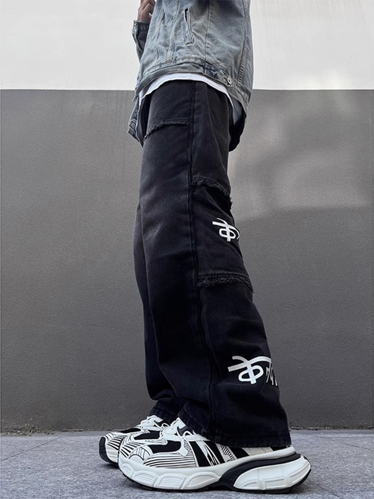 American Vibe Print Men's Jean – Streetwear Brand With K Bewertung und Preis