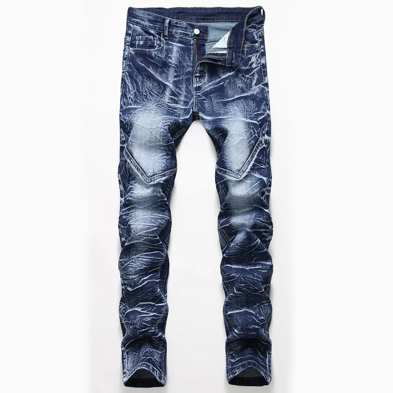 Fashion Print Men's Elasticity – Streetwear Brand Jeans Bewertung und Preis