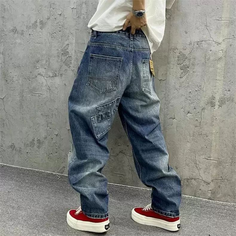 Brand Splicing Jeans Autumn Fa – Streetwear Brand Jeans Bewertung und Preis