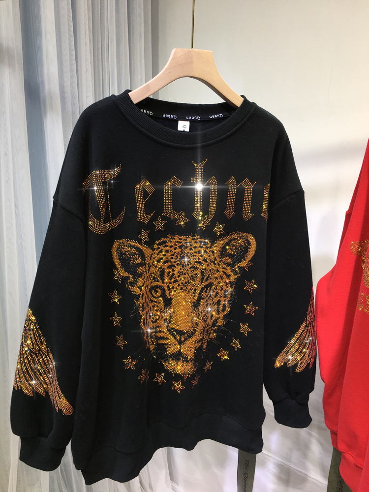 Leopard Rhinestones L-4XL Plus – Streetwear Brands Bewertung und Preis