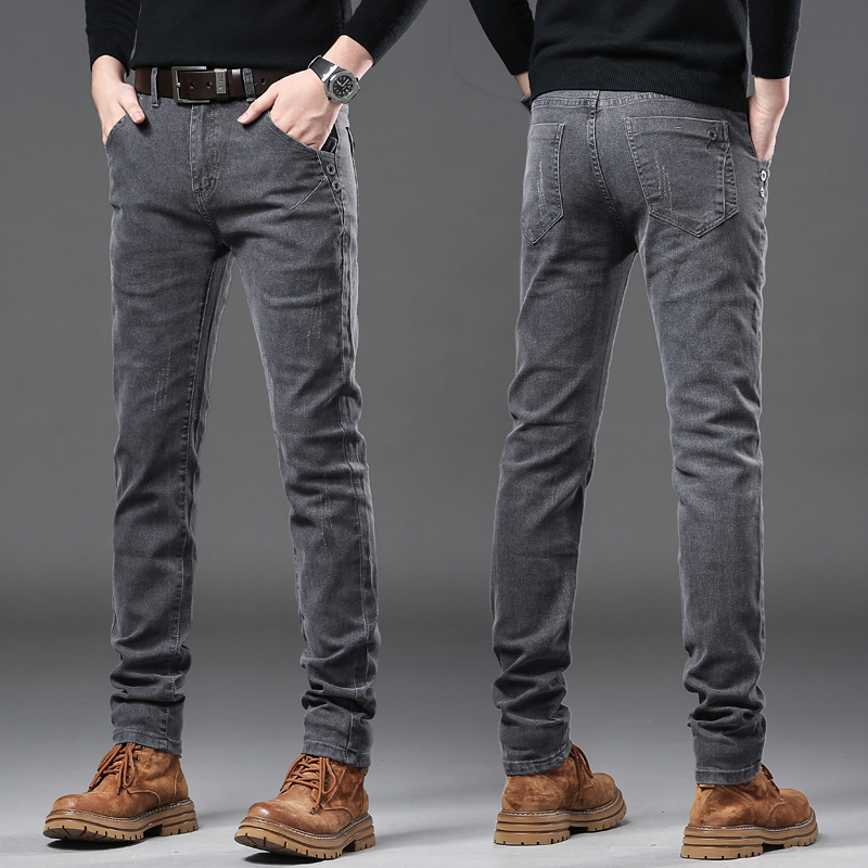 New Pure Gray Korean Slim Jean – Streetwear Brand Jeans Bewertung und Preis